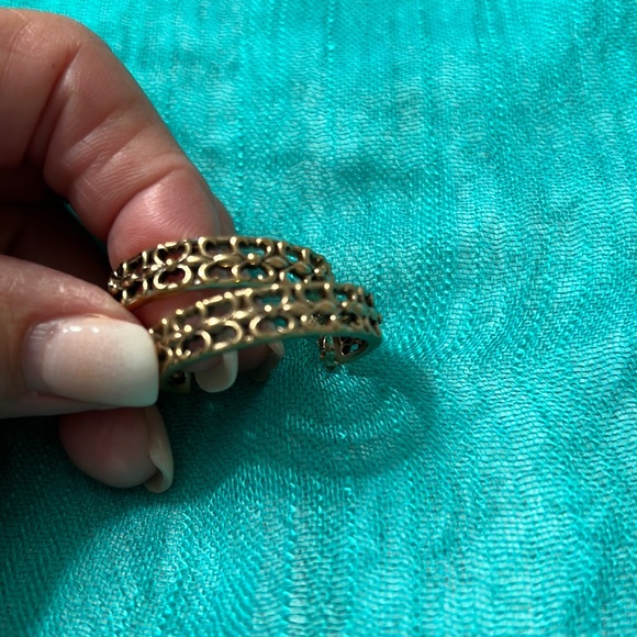 Gold Brass Hoops by Barse - Picture 2 of 5